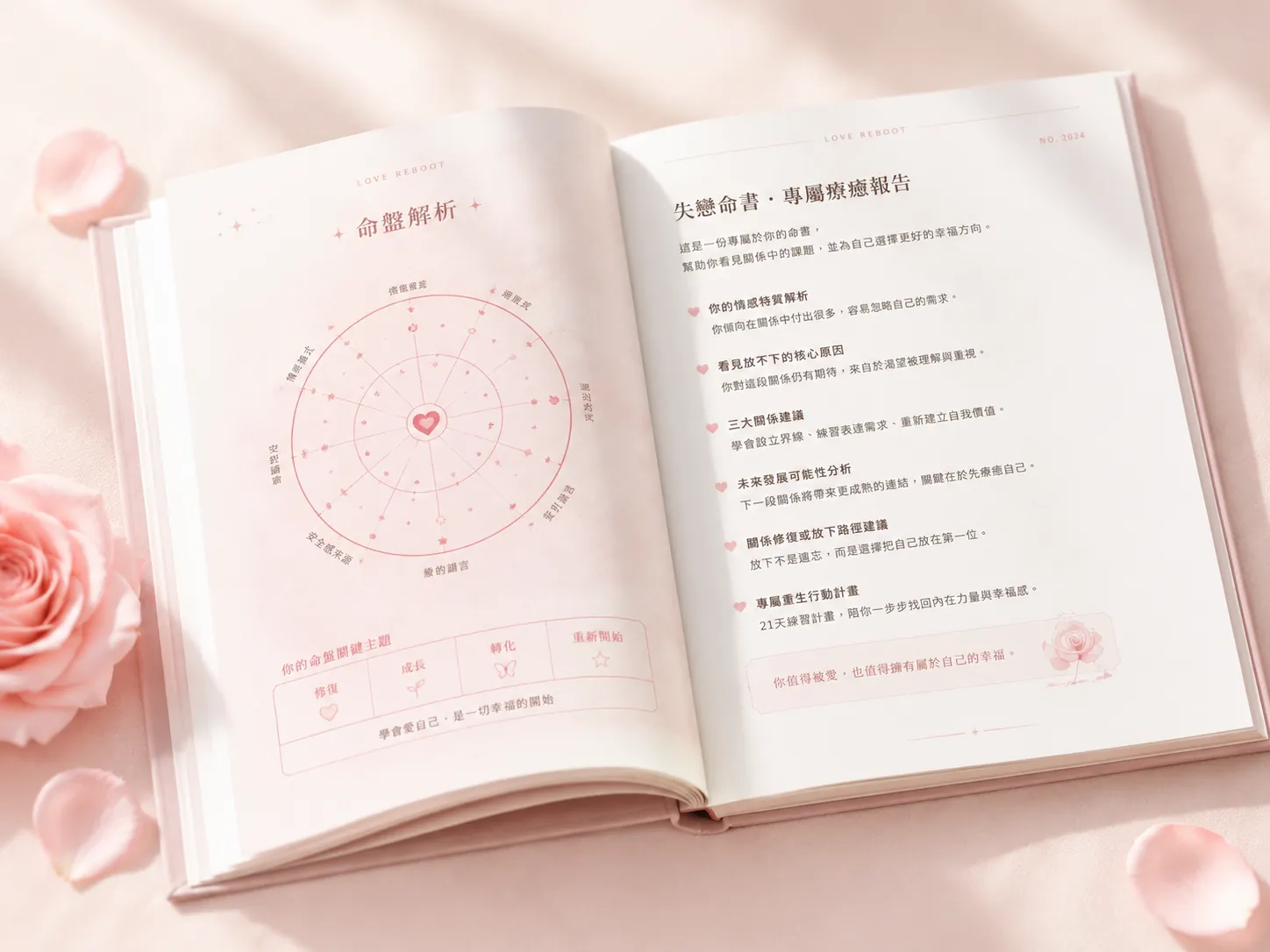 失戀命書內頁示意